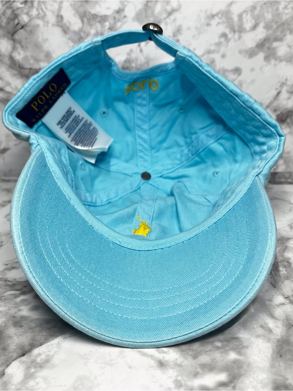 Polo Ralph Lauren Teal Blue Adjustable Strap Back Classic Pony Baseball Hat - Picture 3 of 3